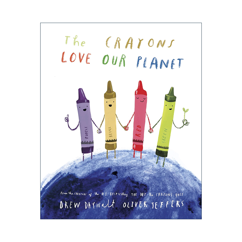 英文原版 The Crayons Love Our Planet 小蜡笔爱地球 儿童精装绘本 小蜡笔大罢工作者奥利弗·杰夫斯 Oliver Jeffers插画 英文版 - 图0