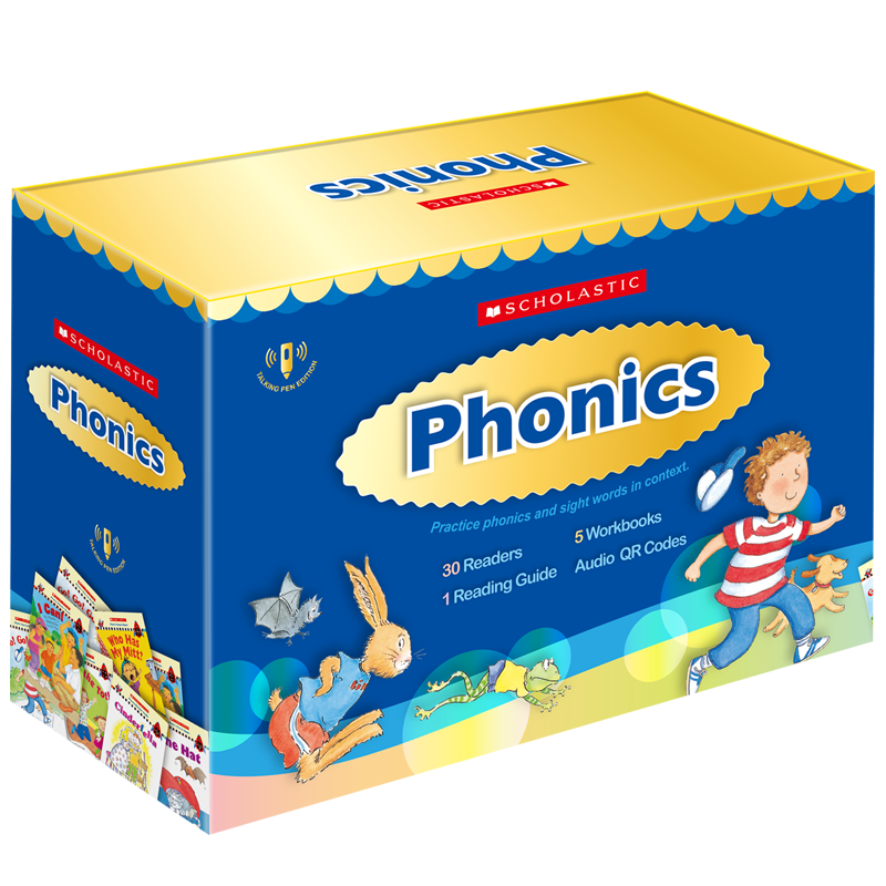 美国学乐英语自然拼读分级绘本36册全套 点读版 英文原版 Scholastic Phonics儿童小学启蒙英语练习册教材