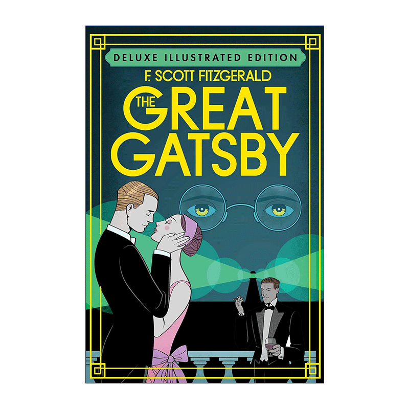 英文原版 The Great Gatsby Deluxe Illustrated Edition 了不起的盖茨比 精装插图版 含19幅全彩插图 英文版 进口英语原版书籍
