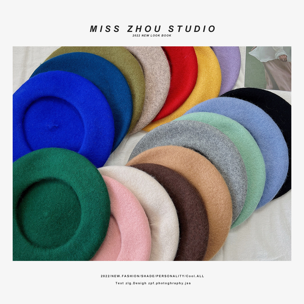 日系文艺纯色羊毛贝雷帽子女秋冬季英伦复古画家帽休闲百搭蓓蕾帽