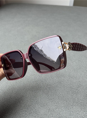 闪粉红色轻奢女士偏光太阳镜女方形墨镜高级感潮流防紫外线显瘦