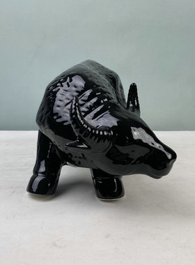 生肖牛风水玄关水牛陶瓷镇宅