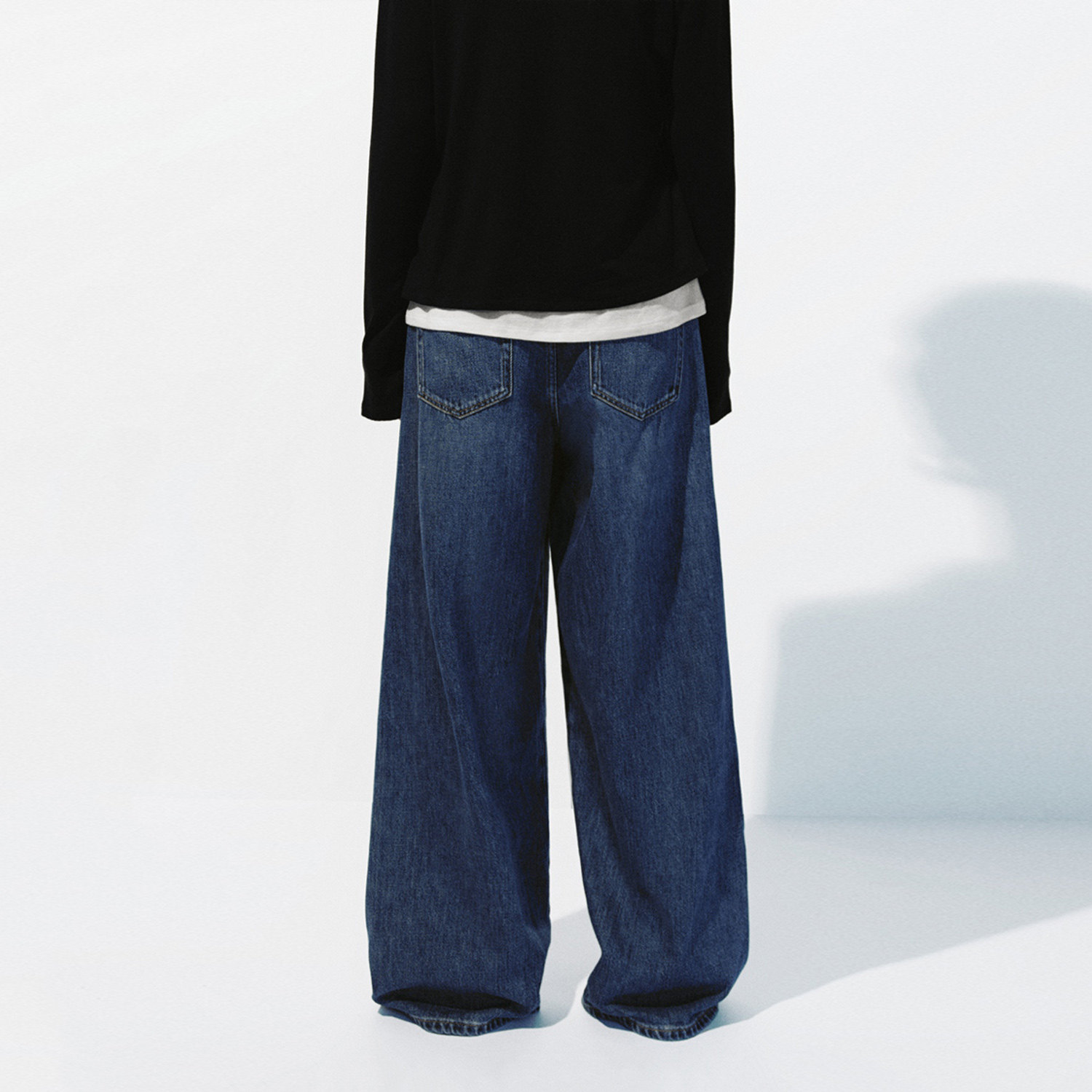 UR国内代购2026春季女装潮流水洗猫须腰带阔腿牛仔长裤UWJ850094,淘宝优惠券,粉丝福利购,淘宝优惠卷