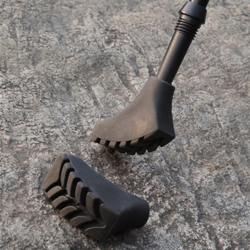 登山杖配件手杖弯头手柄配件 杖尖保护套拐棍通用脚垫脚套防滑头