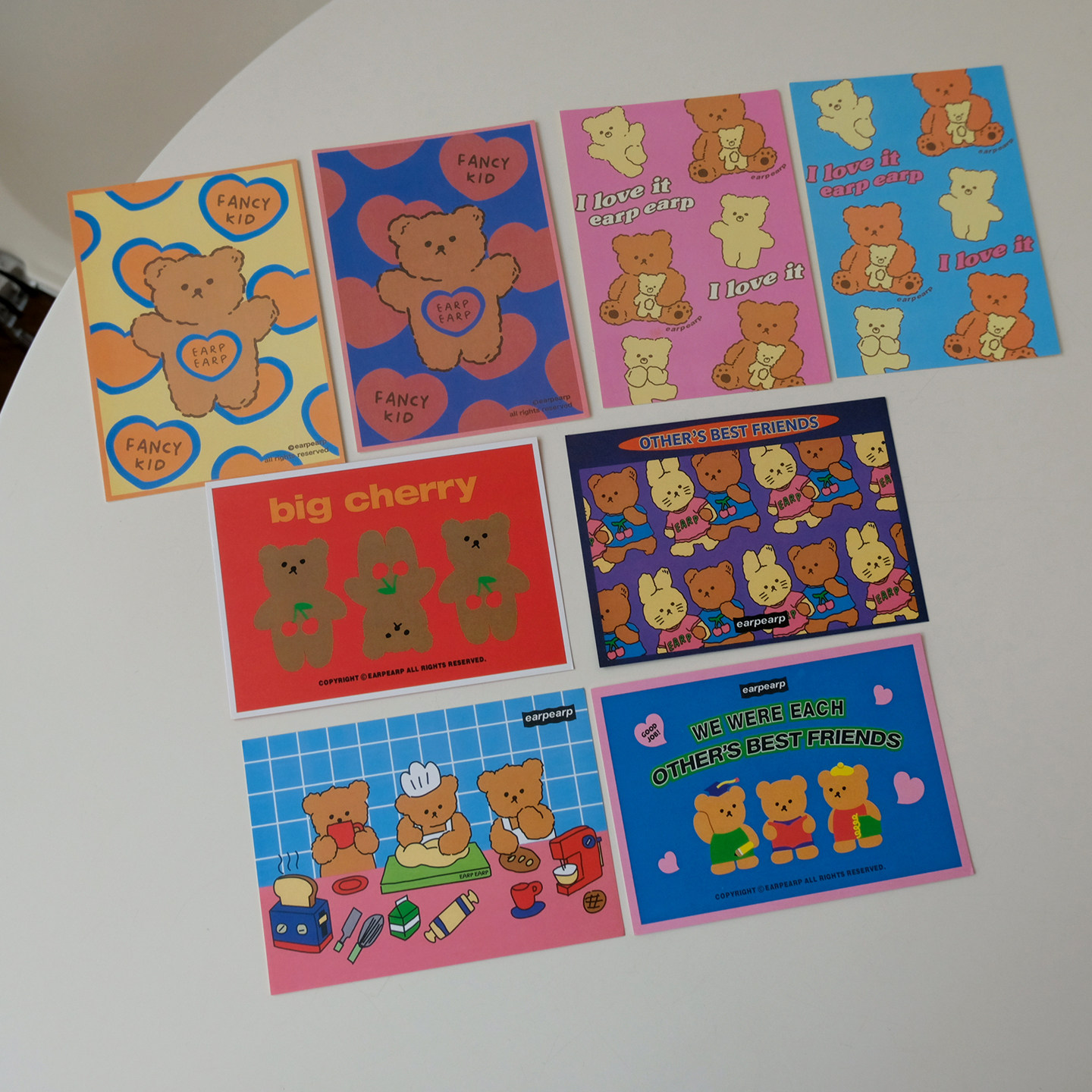 FHOMEins卡通小熊墙面装饰卡彩色礼品卡咖啡店照片墙美食拍照道具,淘宝优惠券,粉丝福利购,淘宝优惠卷