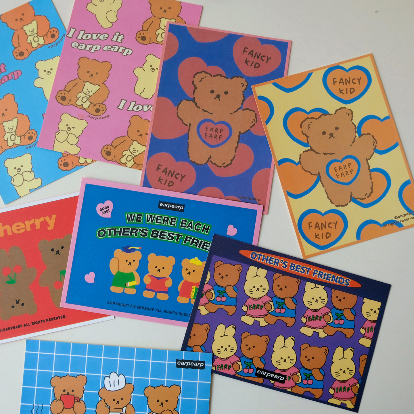 FHOMEins卡通小熊墙面装饰卡彩色礼品卡咖啡店照片墙美食拍照道具,淘宝优惠券,粉丝福利购,淘宝优惠卷