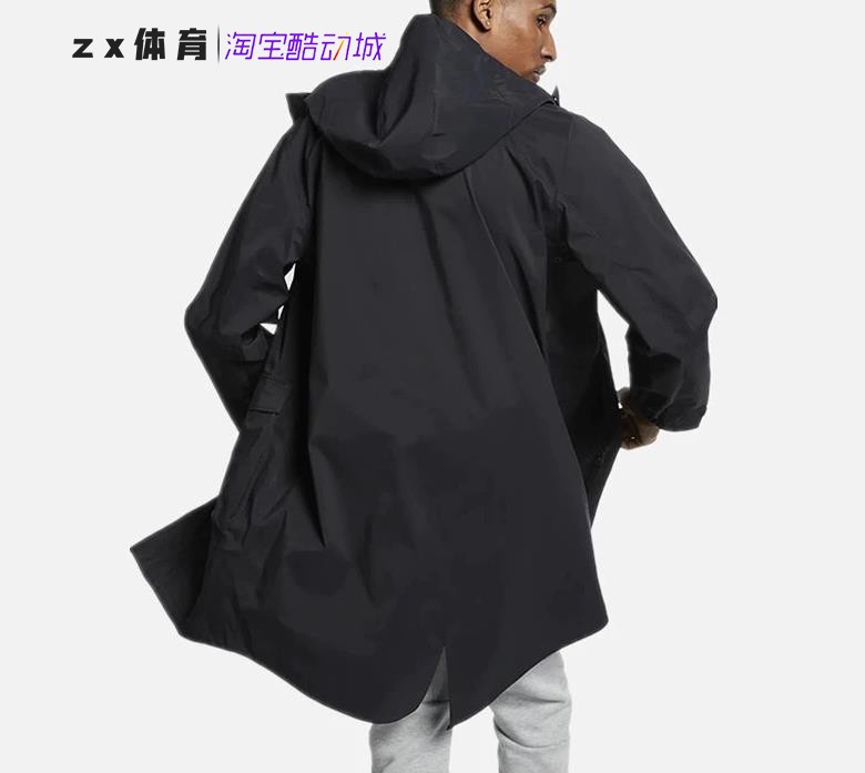 耐克Nike Lab Collection男子中长款连帽风衣夹克 AV8271-010-图0