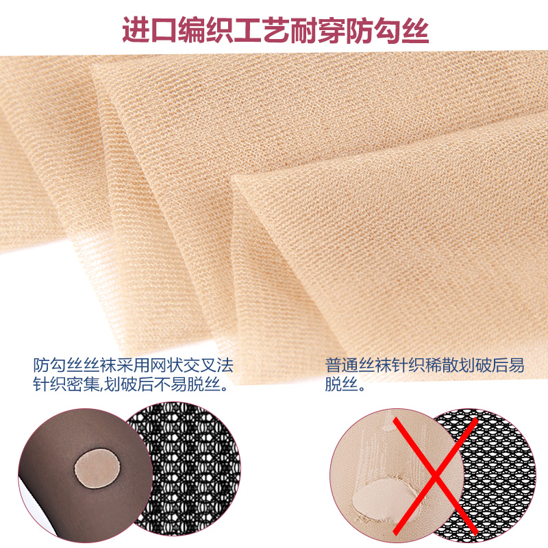 浪莎官方旗舰店8双浪莎丝袜女连裤袜薄款防勾丝夏季 任意剪正品钢丝袜肉色打底袜1