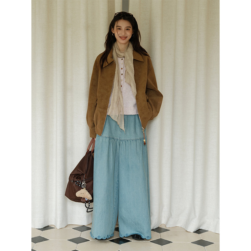 Botanique植物学“木质调”串珠拉头麂皮绒皮衣夹克外套,淘宝优惠券,粉丝福利购,淘宝优惠卷