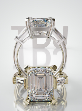 壹钻珠宝18K金三生三世定制戒指