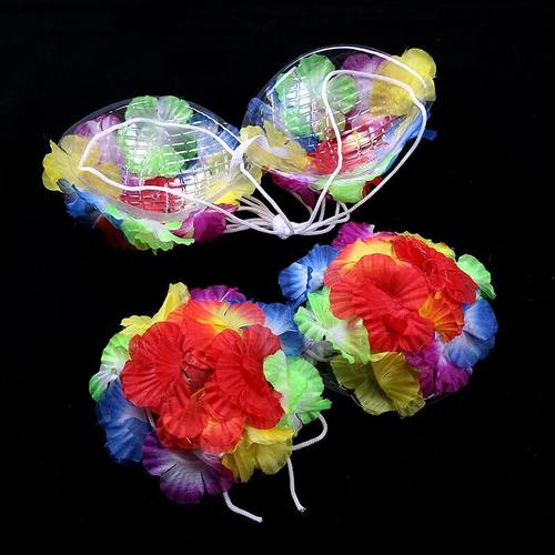 夏威夷草裙胸花成人草裙套装草裙舞表演服装多色直播拍短视频道具 - 图2