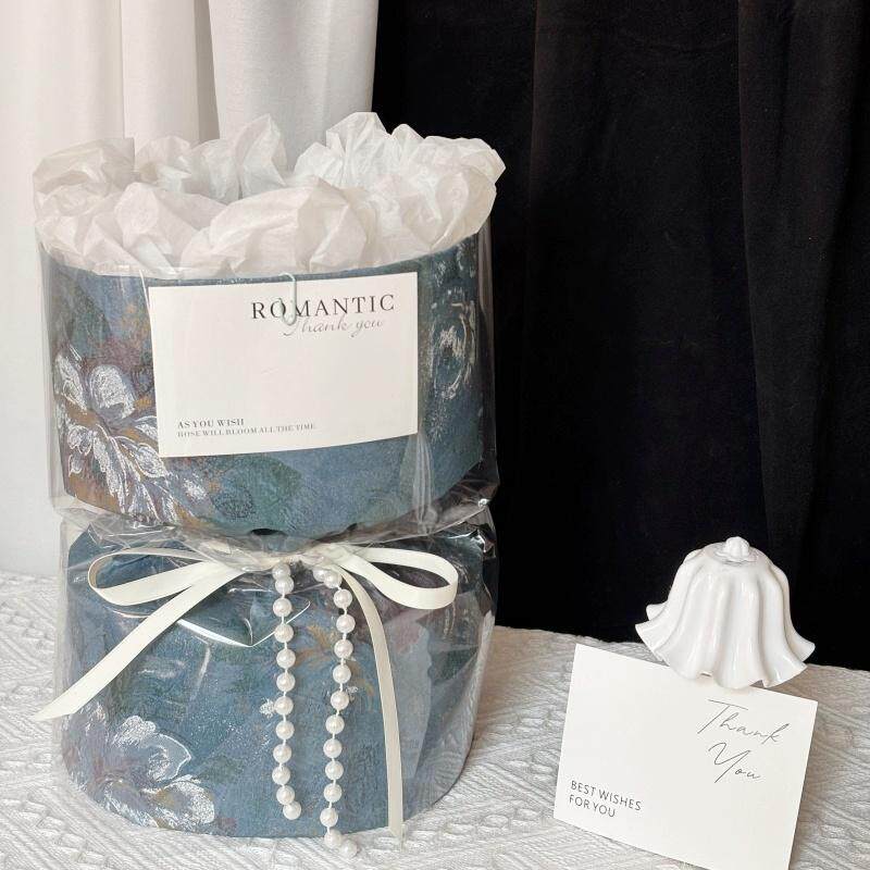 新中式半成品包装 母亲节创意手工花束礼物diy插花外壳小香风送人