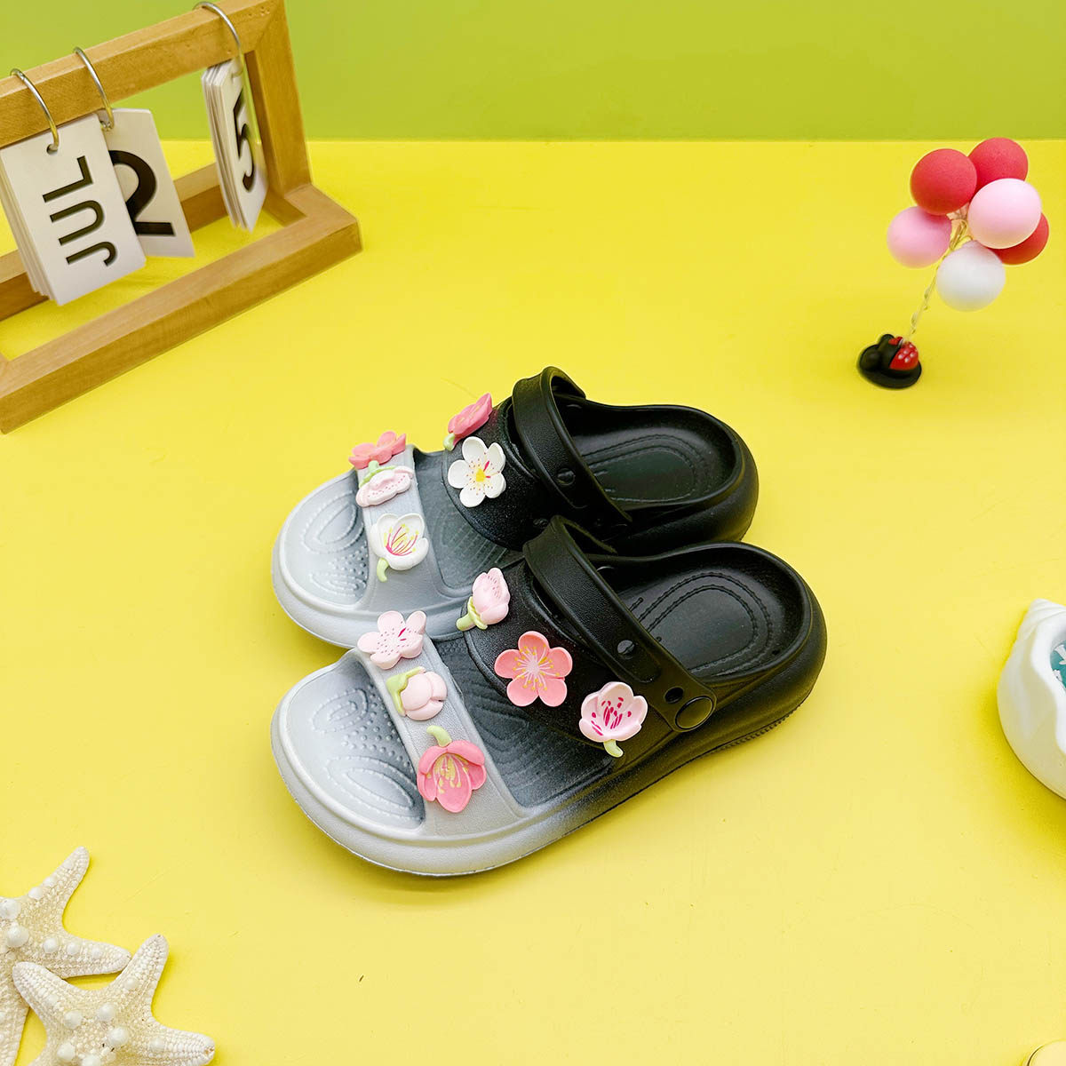 新款卡通樱花eva亲子鞋夏季百搭男童女童时尚凉鞋厚底防滑拖鞋,淘宝优惠券,粉丝福利购,淘宝优惠卷