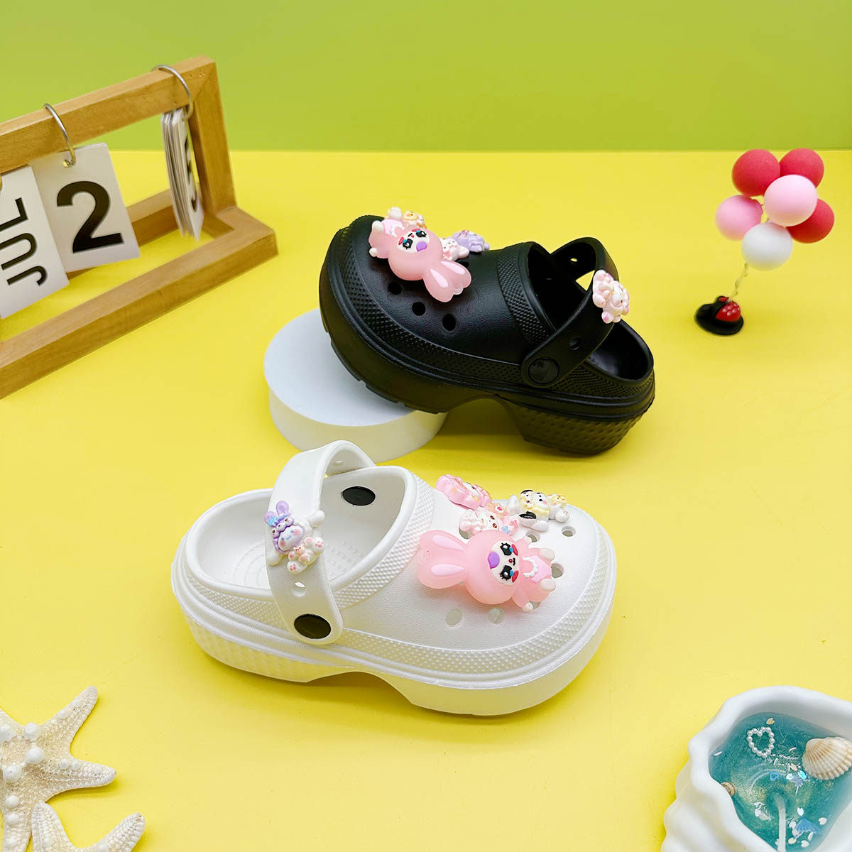 新款男女童亲子拖鞋卡通粉色兔子EVA洞洞鞋软底防滑包头凉鞋,淘宝优惠券,粉丝福利购,淘宝优惠卷