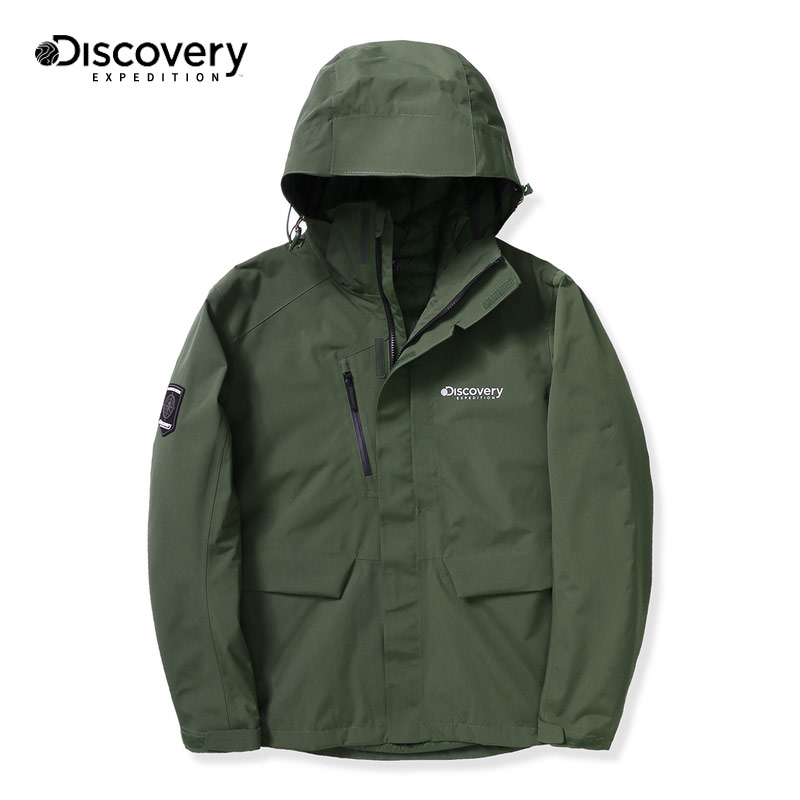 Discovery冲锋衣男三合一可拆卸羽绒服秋冬加厚户外登山滑雪服 - 图3