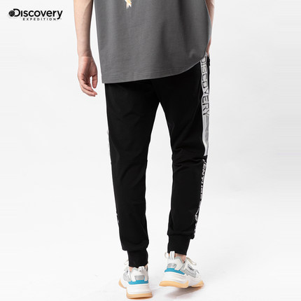 Discovery新款男士卫裤韩版潮流休闲时尚束脚运动长裤DAMH81075-图0