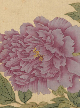 恽冰 花卉册十开清代花卉图册艺术微喷打印绢本画心临摹范本画稿