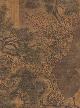唐寅鹤书赴陇图明四家山水画