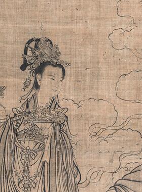 李公麟维摩居士像名国画