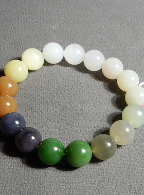 新疆俄罗斯和田玉多宝12mm手串