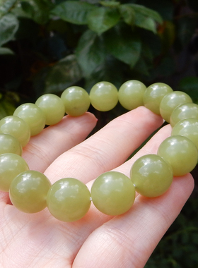 新疆且末青黄口12mm圆珠高级手串