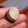 Jade Jubilee Jewelry Hetian Jade Sprinkled Gold Skin White Jade Ring Ring