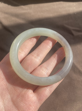 青海料湖水绿带烟紫色卡55mm手镯