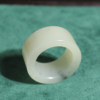 Yuxi Jewelry Authentic Xinjiang High Oil Fine Hetian Jade High White Jade Blue and White Seed Material 21mm Ring Ring A1