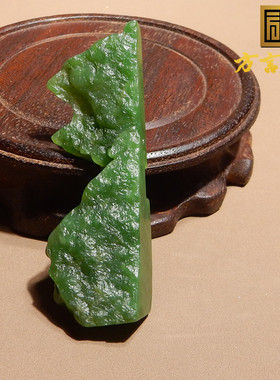 稀缺品牌和田玉特色新疆老熟细润戈壁料碧玉悟道吊坠子挂件A1