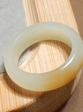 放大漏方言和田玉精品佩戴级新疆且末料细腻细腻糖白玉16mm戒指s2