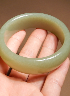 方言和田玉新疆且末蓝色基调手镯