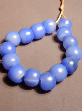 方言和田玉多脂蓝色玛瑙紫蓝手串