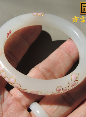 市场12000元亏本回馈价1000元老坑冰种羊脂白玉57景泰蓝精品手镯R