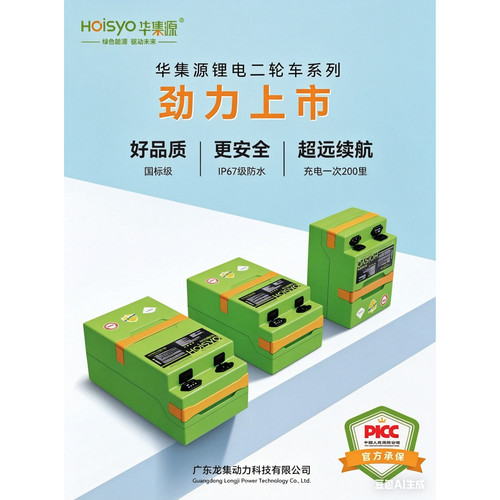 华集源锂电池60V-72V电动车磷酸铁锂电摩二三四轮电瓶车智能保护 - 图2