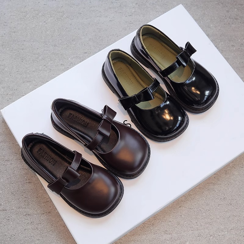 真皮女童公主鞋小皮鞋2025春季儿童单鞋女宝宝软底豆豆鞋黑色鞋子,淘宝优惠券,粉丝福利购,淘宝优惠卷