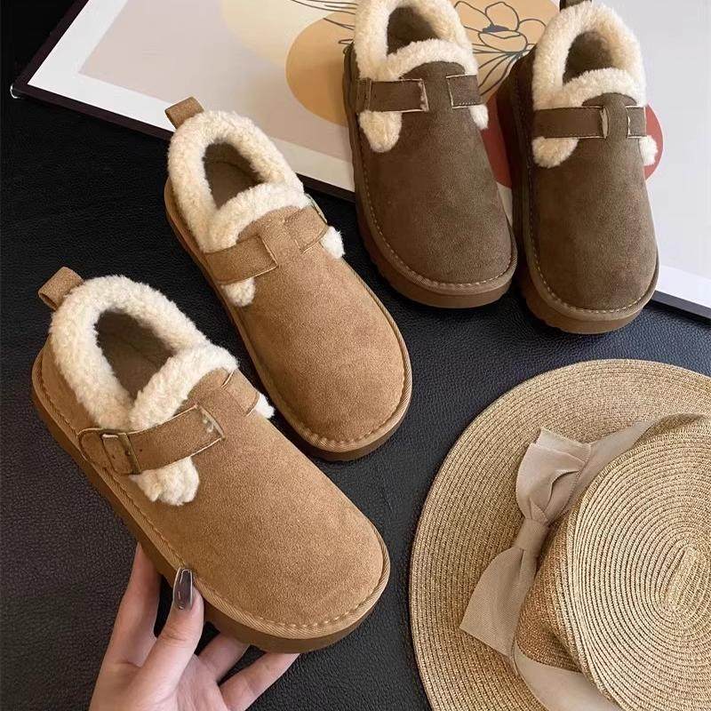 巨好穿！软底一脚蹬豆豆鞋！加绒平底舒适保暖毛毛棉鞋勃肯鞋女冬,淘宝优惠券,粉丝福利购,淘宝优惠卷