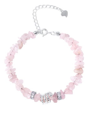 s925纯银卷卷蛇粉水晶碎石手链女新中式清新高级感本命年蛇年饰品