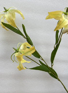 仿真花嘉兰火焰百合单枝假花家居装饰花摄影道具婚礼插花软装造景