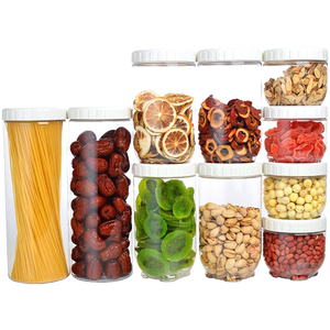 乐扣乐扣密封罐 塑料五谷杂粮储物罐面条收纳零食盒储藏罐10件套