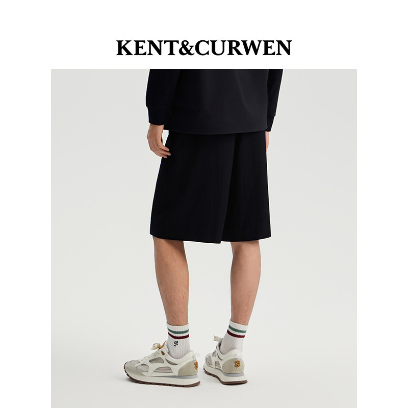 KENT&CURWEN/肯迪文2025夏季新品男士弹力轻薄纯色中长休闲短裤,淘宝优惠券,粉丝福利购,淘宝优惠卷