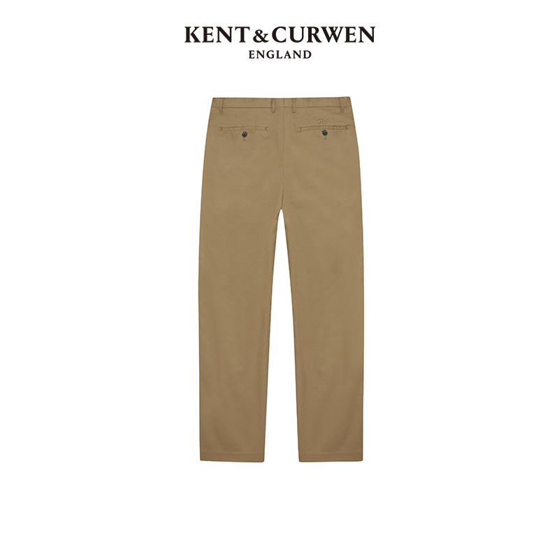 KENT&CURWEN/肯迪文初秋新品男士棉质混纺直筒休闲长裤K4661EI031 - 图2