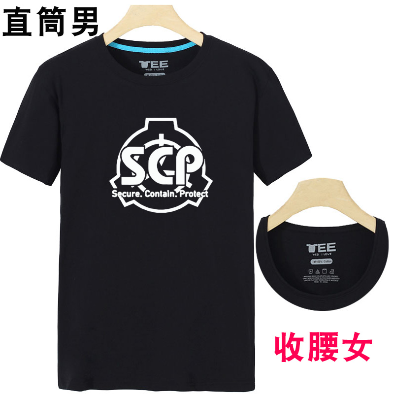 夜光scp基金会T恤机动特遣队半袖夏季二次元短袖女动漫周边衣服男 - 图2