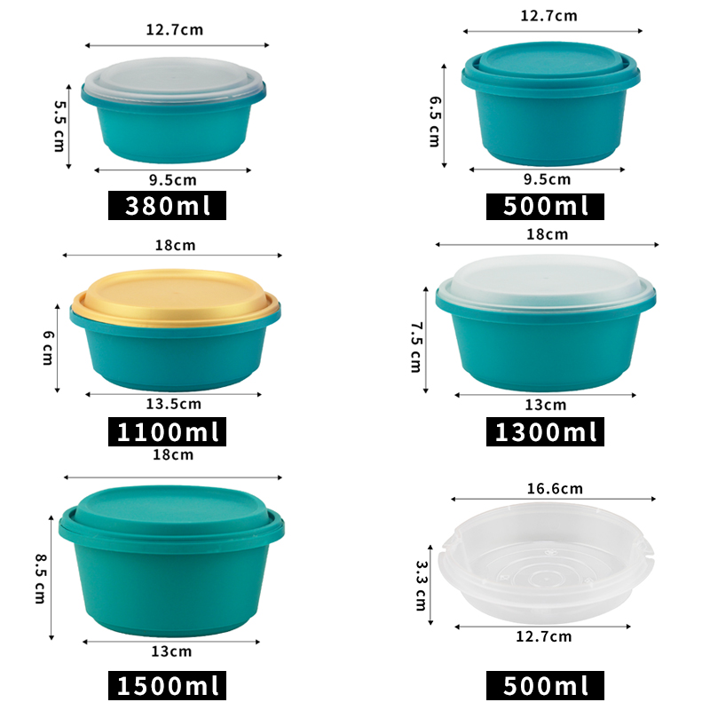 防偷吃一次性外卖打包饭盒带盖圆形碗美式锁扣高端加热汤碗可微波