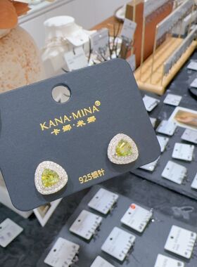 卡夫娜925银针日韩时尚微镶耳环精致轻奢百搭闪耳坠耳钉直播