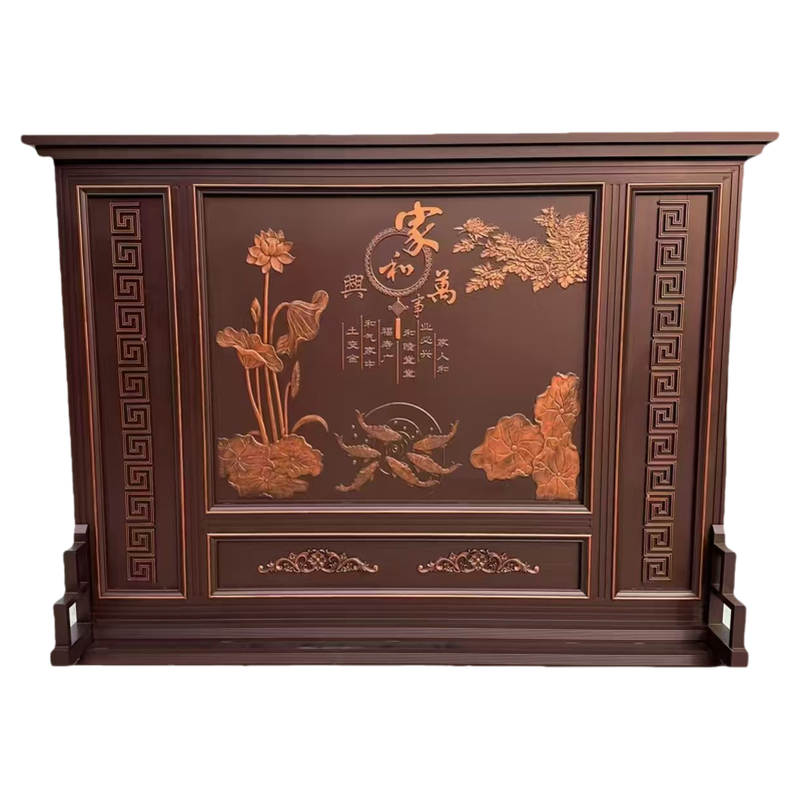 铝合金背景墙中式铝艺屏风庭院影壁墙铝板镂空山水浮雕背景墙,淘宝优惠券,粉丝福利购,淘宝优惠卷