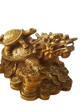鑫禄圣铜器定做 纯铜龙龟 纯铜母子 龙头龟 铜龙家居铜器摆件