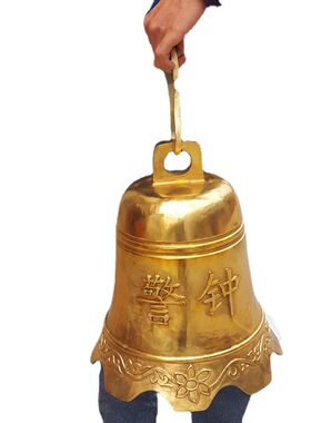 鑫禄圣铜器定做 铜铃铛大号铜钟 铜警钟铜铃铛大号纯铜钟摆件