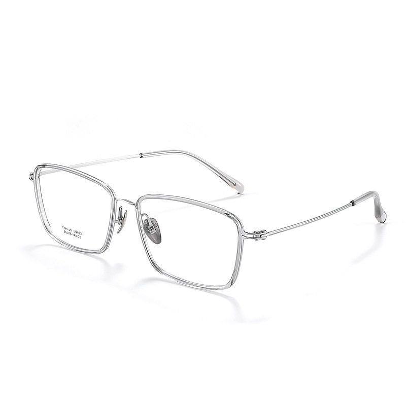 纯钛无螺丝眼镜架超轻方框近视镜男宽边眼镜框钛框女2802,淘宝优惠券,粉丝福利购,淘宝优惠卷