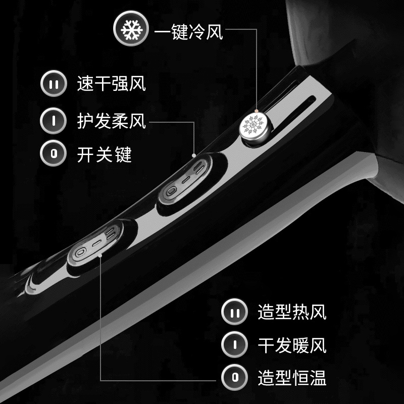 康夫吹风机大功率电吹风理发店发型师专用专业家用大风力官方正品
