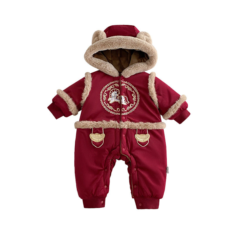 婴儿拜年服冬装过年新年装分连体衣外出服棉服男宝宝喜宴衣服加厚,淘宝优惠券,粉丝福利购,淘宝优惠卷